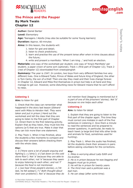 Chapter 12 Teacher’S Notes Author: Daniel Barber Level: Elementary Age: Teenagers / Adults (May Also Be Suitable for Some Young Learners) Duration: Approx