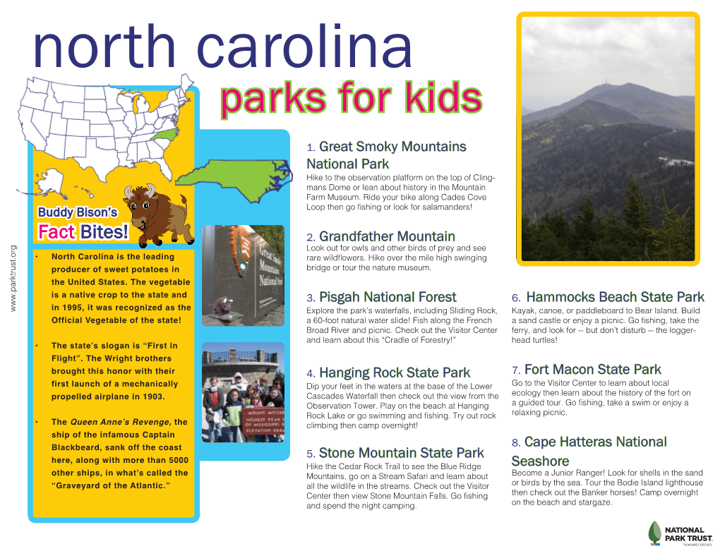 North Carolina Parks for Kids