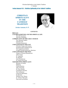 Christian Spirituality in the Catholic Tradition J