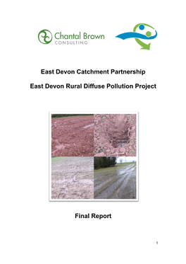 East Devon Catchment Partnership East Devon Rural Diffuse Pollution