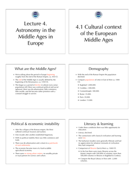 4. the Middle Ages