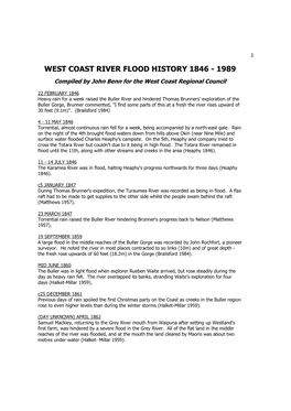 WC River Flood History J Benn 1846
