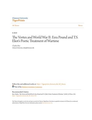 Ezra Pound and TS Eliot's Poetic Treatment of Wartime