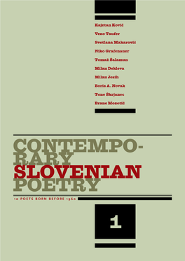 Rary Slovenian Poetry 10 Poets Born Before 1960 1 Kajetan Kovič (B