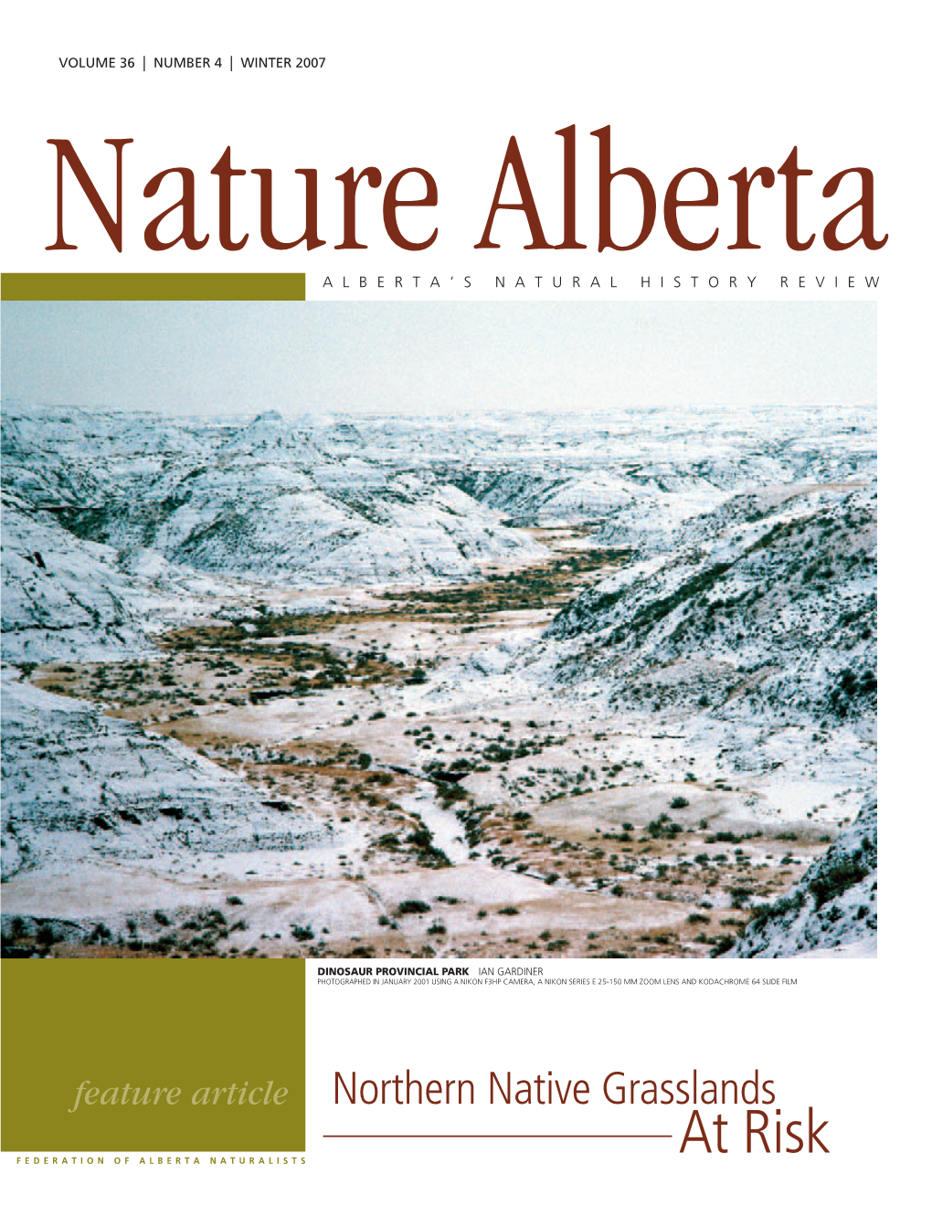 Nature Alberta Magazine Winter 2007