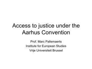 Access to Justice Under the Aarhus Convention