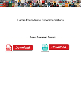 Harem Ecchi Anime Recommendations