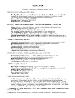 Musician Resume