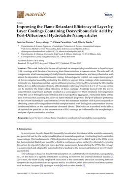 Improving the Flame Retardant Efficiency of Layer by Layer