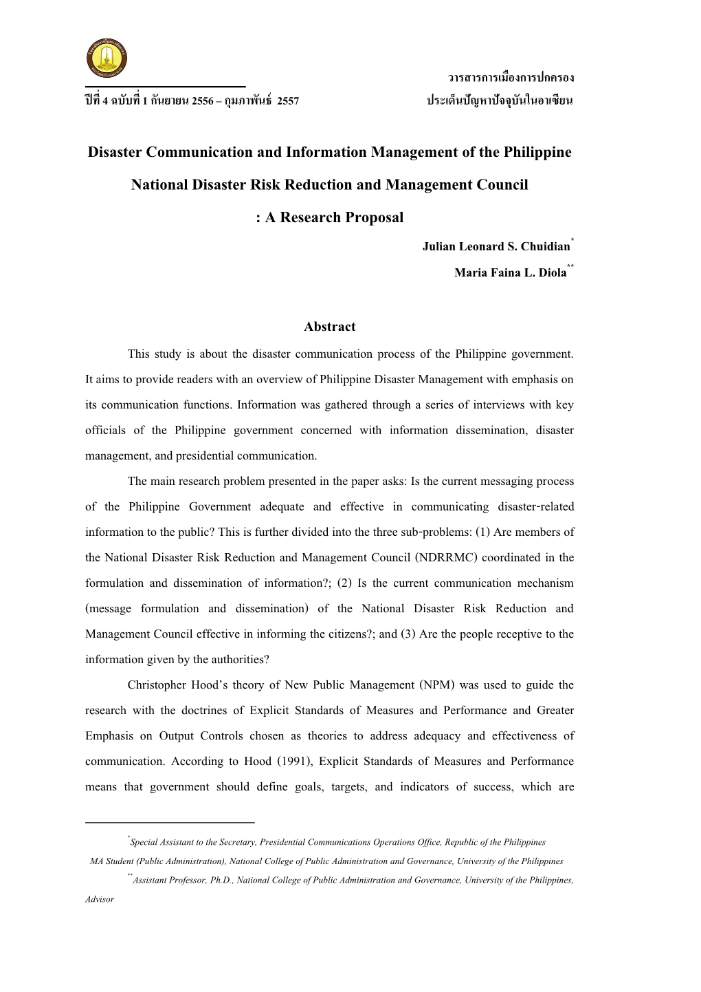 research proposal about disaster preparedness in the philippines