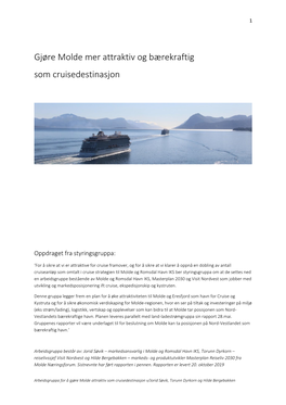 Gjøre Molde Mer Attraktiv Og Bærekraftig Som Cruisedestinasjon