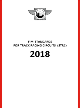 Fim Standards for Track Racing Circuits (Strc) 2018 (Npcp)