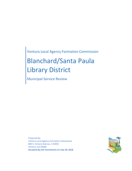 Blanchard/Santa Paula Library District Municipal Service Review