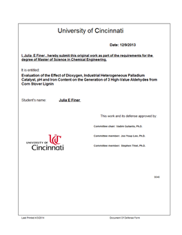 Evaluation of the Effect of Dioxygen, Industrial Heterogeneous