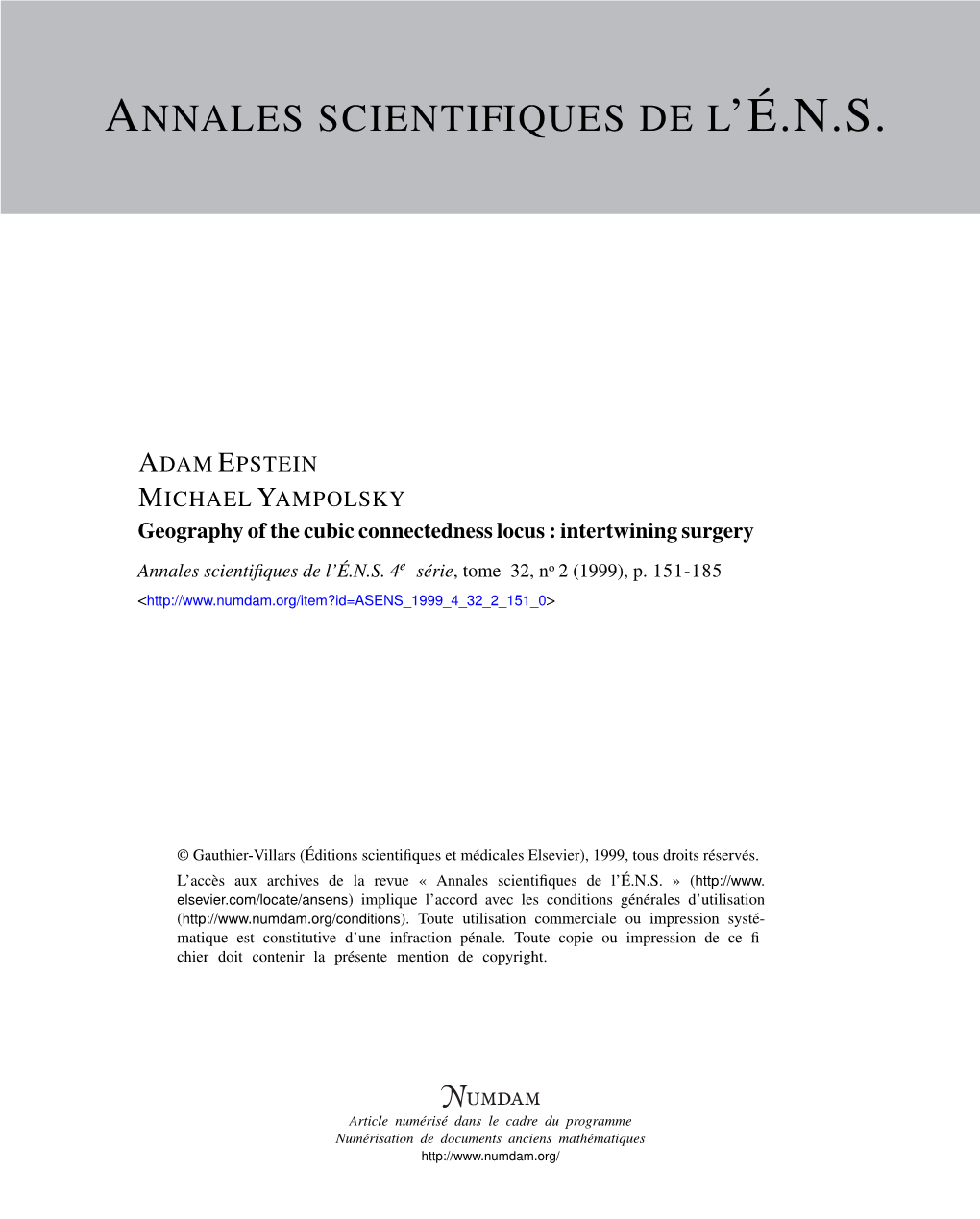 Geography of the Cubic Connectedness Locus : Intertwining Surgery