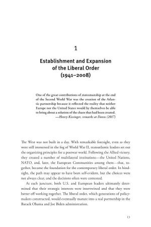 Establishment and Expansion of the Liberal Order (1941–2008)