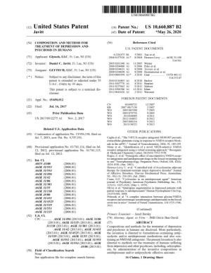 United States Patent (10 ) Patent No.: US 10,660,887 B2 Javitt (45 ) Date of Patent: *May 26 , 2020