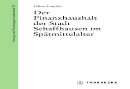 DER FINANZHAUSHALT DER STADT SCHAFFHAUSEN IM SPÄTMITTELALTER 160440-Thorbecke-Vortraege 11.05.2004 10:21 Uhr Seite 2