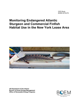 Monitoring Endangered Atlantic Sturgeon and Commercial Finfish Habitat Use in the New York Lease Area