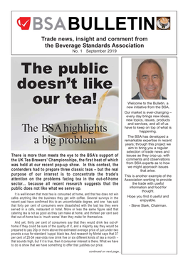 The Public Doesn't Like Our Tea!