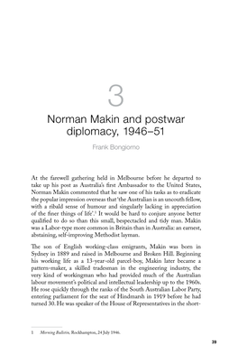 Norman Makin and Postwar Diplomacy, 1946–51 Frank Bongiorno