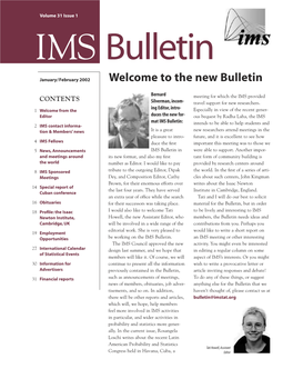 IMS Bulletin 31(1)