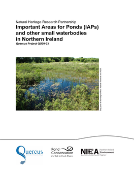 (Iaps) and Other Small Waterbodies in Northern Ireland Quercus Project QU09-03