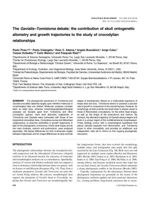 The Contribution of Skull Ontogenetic Allometry and Growth Trajectories to the Study of Crocodylian Relationships
