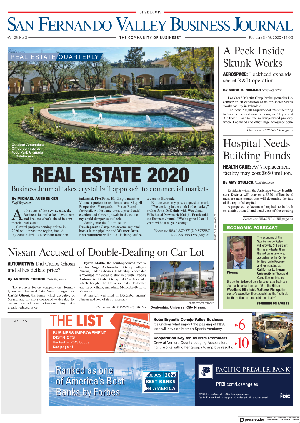 REAL ESTATE 2020 Facility May Cost $650 Million