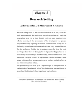Research Setting Chapter–3