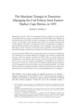 Managing the Cod Fishery from Eastern Harbor, Cape Breton, in 1891