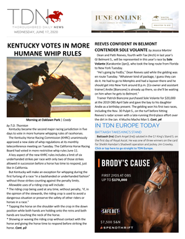Kentucky Votes in More Humane Whip Rules (Cont