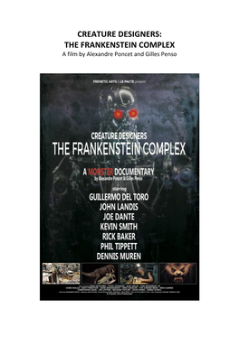 THE FRANKENSTEIN COMPLEX a Film by Alexandre Poncet and Gilles Penso