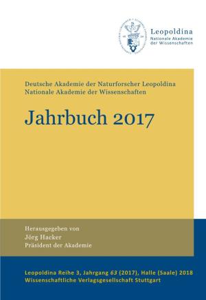 Jahrbuch 2017 Leopoldina-Jahrbuch 2017 Leopoldina-Jahrbuch