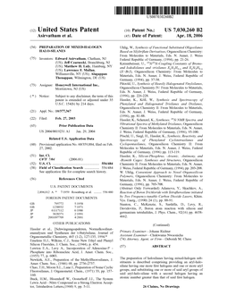 (12) United States Patent (10) Patent No.: US 7,030,260 B2 Asirvatham Et Al