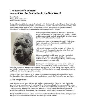 The Roots of Coolness: Ancient Yoruba Aesthetics in the New World