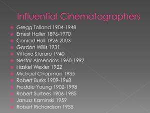 Influential Cinematographers