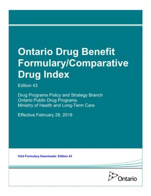 Ontario Drug Benefit Formulary Edition 43