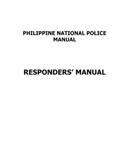 Responders' Manual