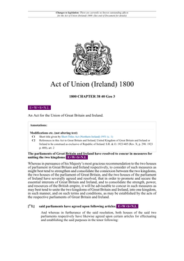 Act of Union (Ireland) 1800