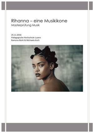 Rihanna – Eine Musikikone Masterprüfung Musik
