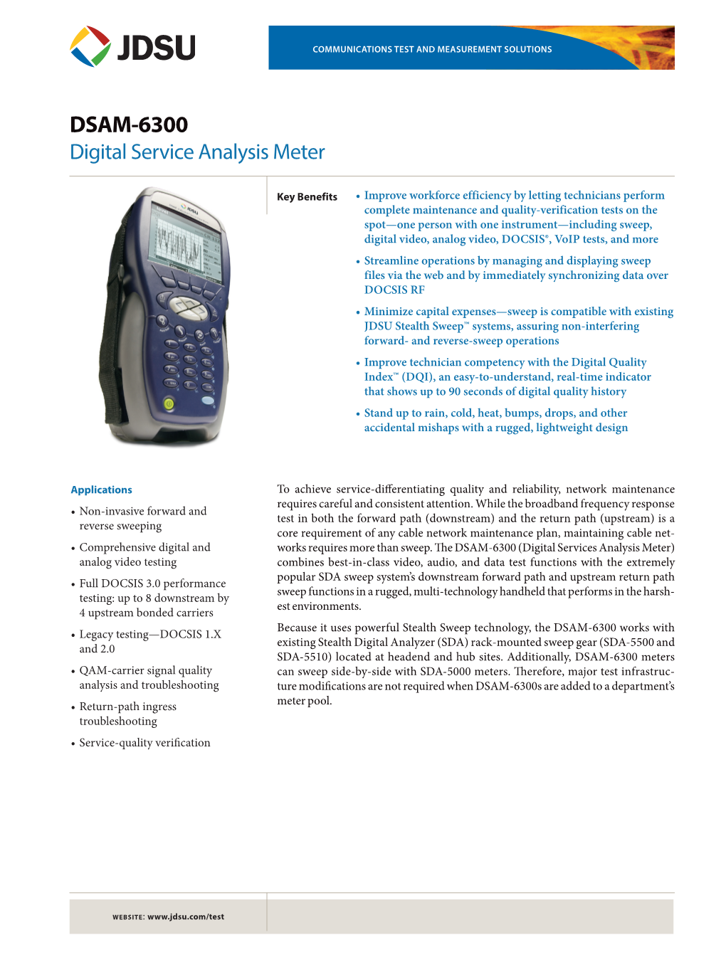 DSAM-6300 Digital Service Analysis Meter