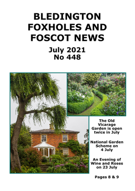 BLEDINGTON FOXHOLES and FOSCOT NEWS July 2021 No 448