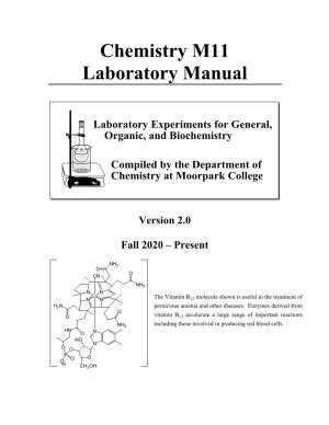 Chemistry M11 Laboratory Manual