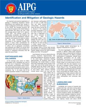 Identification and Mitigation of Geologic Hazards