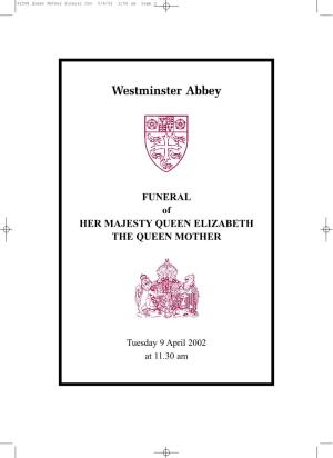 The Order of Service for the Funeral of Queen