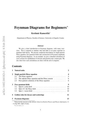 Feynman Diagrams for Beginners∗
