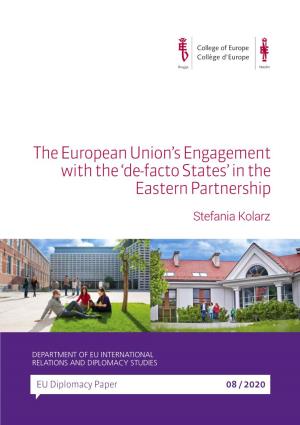 De-Facto States’ in the Eastern Partnership