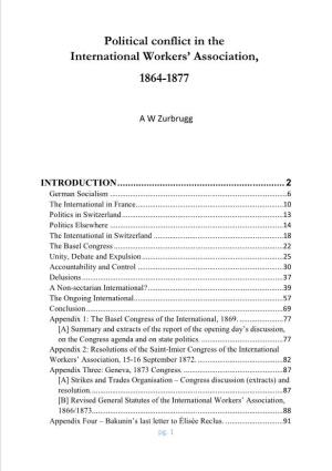 Political Conflict in the International Workers’ Association, 1864-1877