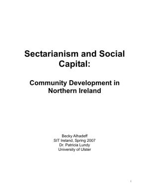 Sectarianism and Social Capital: Community Development In